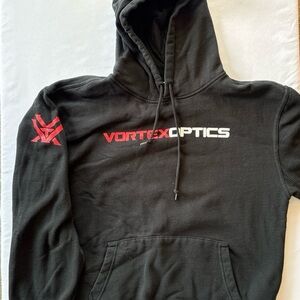 Vortex Optics Black Pullover Hoodie with Red Accent Logo